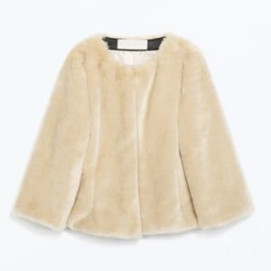 Zara faux fur coat